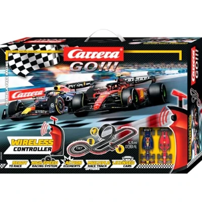 Image of Carrera GO... Formula Free Racing (Wireless) Race Track Set I with Licensed Slot Cars Up to 2 Players For Children from 6 Years &amp; Adults