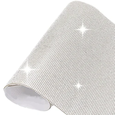 Image of Lumeiy 10000 Pieces Bling Rhinestone Crystal Sheet Self Adhesive Sticker DIY Car Decoration Glitter Rhinestones Gem Stickers for 9.4 x 7.9 Inch
