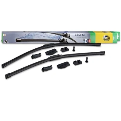 Image of 5NB998002 wiper blade HELLA Easy Set OE 9XW 358 164 091 600, 525mm Front Flat for left hand drive vehicles BMW: 5 Saloon, Touring