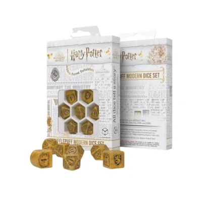 Image of Harry Potter pack dés Hufflepuff Modern Dice Set Yellow (7)