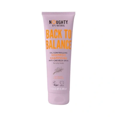 Image of Noughty 97% Natural Back To Balance Oil Controlling Shampoo, Hydrating Formula for Greasy and Oily Roots, with Tea Tree Vitamin Pro B5 250ml