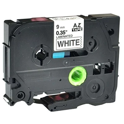 Image of Compatible Label Tape Replacement for Brother TZe 221 9mm Laminated Adhesive Black On White Cassette