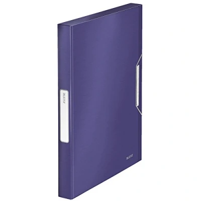 Image of Leitz 39560069 Box File, Holds up to 250 A4 Sheets, Elastic Closure, Flexible Plastic, Titan Blue, Style Range