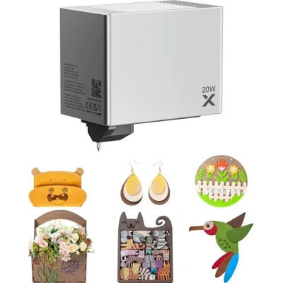 Image of xTool 20W Module for M1 Ultra Craft Machine, Powerful Engraver Cutter Module, Efficient Engraving and Cutting on Wood, Acrylic, Metal, Leather, etc, DIY, Customized Gift, Small Business