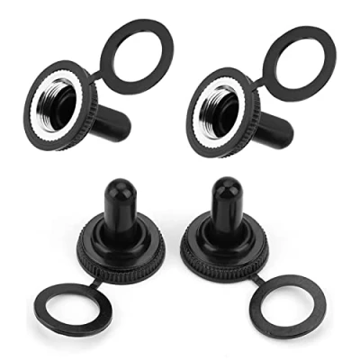 Image of Rocker Toggle Switch 20Pcs 12mm Waterproof Rubber Cap Boot Cover Black
