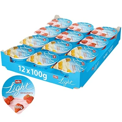 Image of Muller Light Fat Free Yogurts Mixed Case A 12x100g
