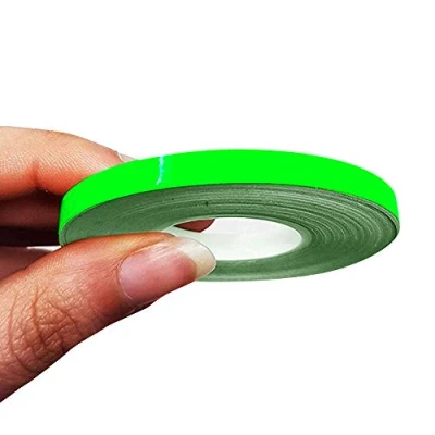 Image of 4R Quattroerre.it 10477 Trim Stripes Adhesive Strips for Cars, Neon Green, 5 mm x 10 mt
