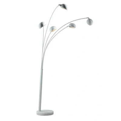 Image of ERACLE 5 Light Multi Arm Floor Lamp White 108x219x35cm
