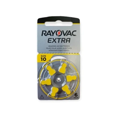 Image of 6 x RAYOVAC Extra Advanced with Active Core Technology 10 the latest generation of hearing aid batteries