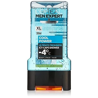 Image of Men Expert Shower L&#039;Oreal, Cool Power Gel, 300 ml, (Pack of 1)