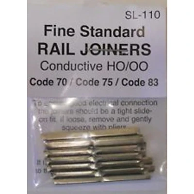 Image of PECO SL 110 HO Code 83/75/70 Conductive Rail Joiner by