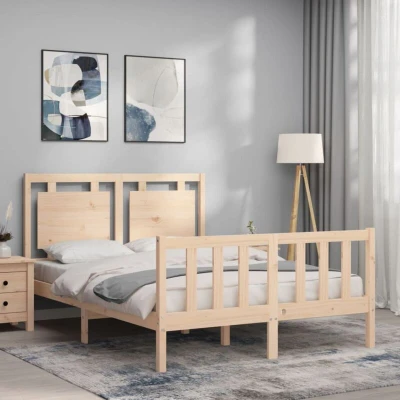 Image of vidaXL Bed Frame without Mattress 140x190 cm Solid Wood Pine