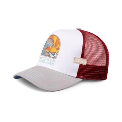 Image of Coastal Trucker Cap Summer Surfing Baseball Adjustable Snapback Beach Mesh, Stupid Wave #34001, One Size