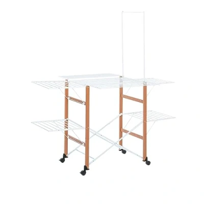 Image of Foppapedretti Supergulliver Clothes Airer, 175 x 120 189 cm Solid Wood 189x122x174 White/Brown