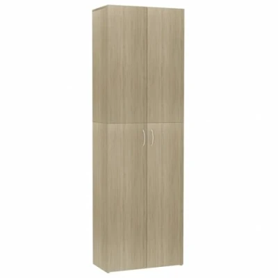 Image of vidaXL Office Cabinet Spacious, Minimalist Style with Multiple Shelves and Two Doors, Made from Sturdy Engineered Wood in Elegant Sonoma Oak Color