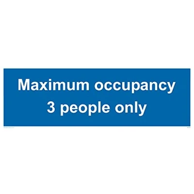 Image of Maximum occupancy 3 person only Sign 300x100mm L31