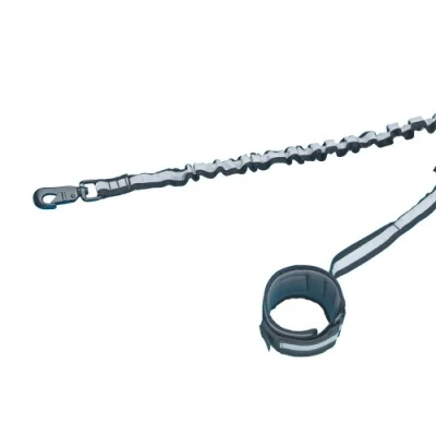 Image of Nobby Schecker Elastic Jogging Lead Roap with Hand Strap for Dog, 100/150 cm x 25 mm, Black