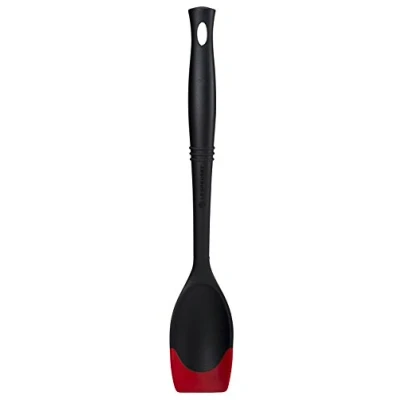 Image of Le Creuset of America Revolution Bi Material Saute Spoon, Cerise (Cherry Red)