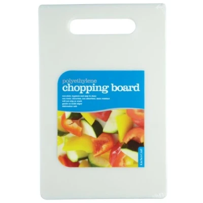 Image of KitchenCraft KCBOARD280 Medium Chopping Board, Non Toxic Plastic, White, 30 x 20cm