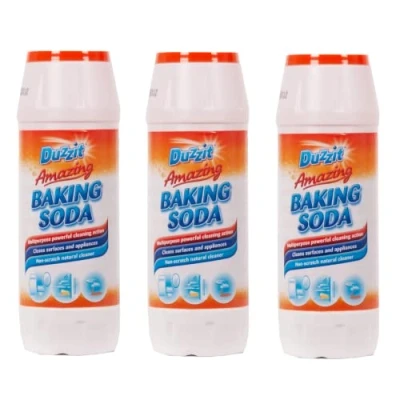 Image of 3 x Baking Soda Multipurpose Natural Cleaner Powerful Stain Remover Cleans Surfaces and Appliances Sinks Drains 500g