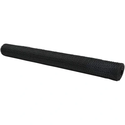 Image of vidaXL Hexagon Fence Grey 1x10 m Steel