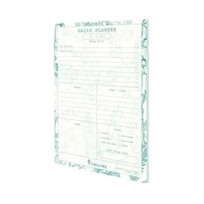 Image of Collins Tara A5 Daily Desk Pad White/Greeen TA15U1.11