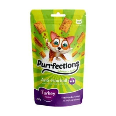Image of FabFinds Cat Treats Tasty Snacks with Taurine for Healthy Eyes &amp; Heart Resalable Pack (Turkey, 1X200g)