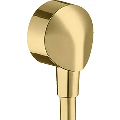 Image of hansgrohe FixFit E 27454990 Without backflow Preventer Polished Gold Optic Wall Connection