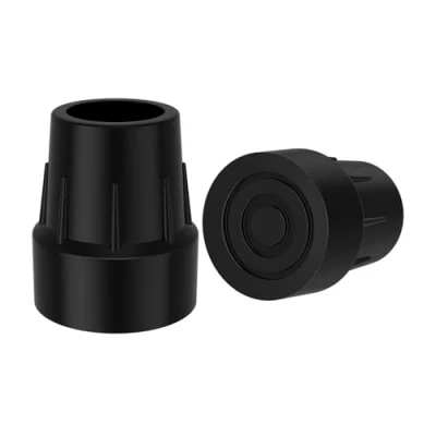 Image of supregear 2 X 25mm 1&quot; Heavy Duty Rubber Ferrules for Walking Stick, Cane Ends, Tips, 1 inch Zimmer Frames Caps, Black