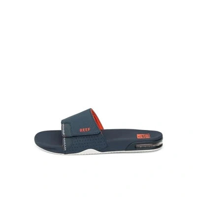 Image of Reef Fanning Men&#039;s Slide Navy Orange Sliders Flip Flops Sandals UK Size 9