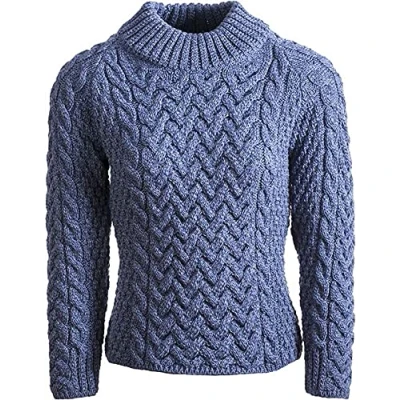 Image of WALKER AND HAWKES Ladies Merino Wool Arrington Jumper Sky Blue X Small (UK6 8)