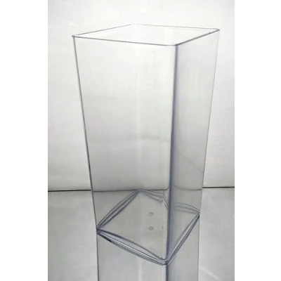 Image of Acrylic Cube Vases 10cm, 15cm, and 18cm for Flowers, Candles, Succulents Modern Stylish. (1 Vase, 12cm x 24cm Cube)