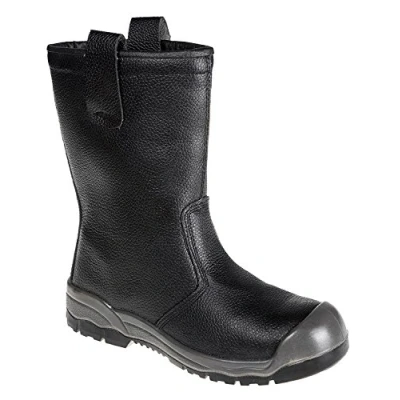 Image of Portwest Steelite Rigger Boot S1P CI (With scuff cap), Size: 41, Colour: Black, FW13BKR41