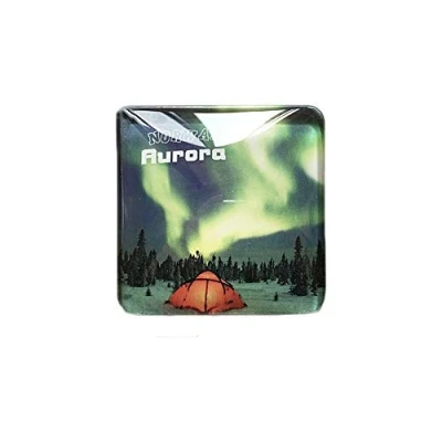 Image of 3D Nordic Norway Aurora Refrigerator Fridge Magnet Crystal Glass Handmade Tourist Travel Souvenir Collection Gift Whiteboard Magnetic Sticker Home Decoration