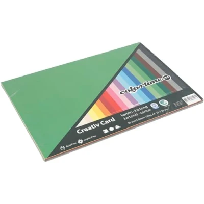 Image of Colortime 30 Piece Creativ Craft Card, Assorted Colors