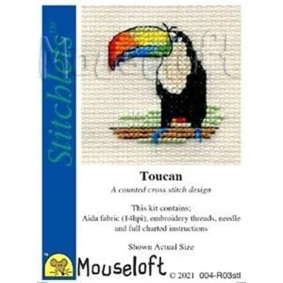 Image of Mouseloft Toucan mini counted cross stitch kit