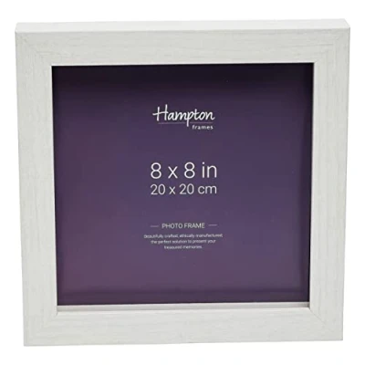 Image of Hampton Frames Photo Frame, White, 8x8 (20x20cm)