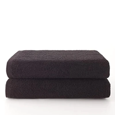 Image of Top towels Plus Large Bath 2 shower 70x140 cm 100% cotton Black