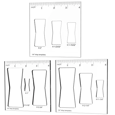Image of Butterfly Inlay Templates, Router and Decorative Templates for Woodworking, Jig Template (3 Pcs Template)