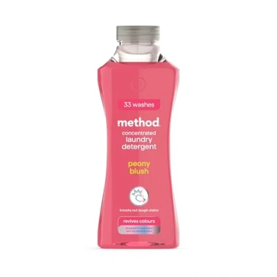 Image of method Concentrated Laundry Detergent, Washing Liquid Fresh Peony Blush Scent,1 x 33 Washes, 1x 990ml