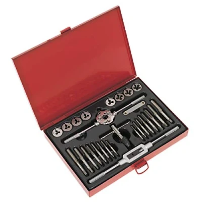 Image of Sealey Tap &amp; Die Set 28pc Split Dies Metric