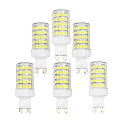 Image of BAISHICHENG G9 10W Ceramic Base LED Light Bulb(Replacement of 100W Halogen Lamp)Non Dimmable Bulb 6000K Cool White 1000LM 6Packs
