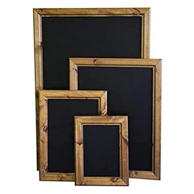 Image of Chalkboards UK WC352 Premium Framed A2 Blackboard, Wood, Black, 515 x 695 mm