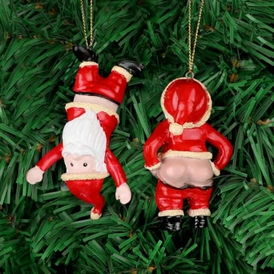 Image of SULOLI Christmas Decorations,8CM Funny for Women Naughty Secret Santa Gift Rude Baubles Novelty Tree Decorations