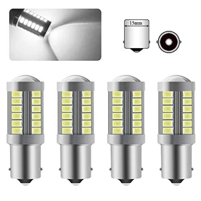 Image of Sidaqi 4pcs 1156 BA15S P21W LED Bulb White Turn Signal Light Super Bright 6000K 5630 33 SMD Front and Rear 12 30V