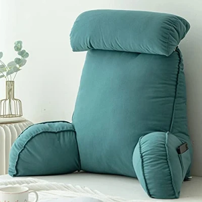 Image of MEGHI Reading Pillow/Lumbar Support Cushion/Back Rest Pillow,Lumbar Cushions For Bed And Sofa,with Neck Pillow Armrests,for Sitting,Reading Or Gaming