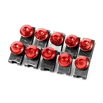 Image of 10pcs Motorcycle Fairing Kit, Keenso M5 Screw Spire Speed Fastener Clip Nut(Red) Auto Tuning