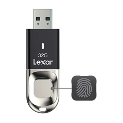 Image of Lexar JumpDrive Fingerprint F35 32GB USB 3.0 Flash Drive, Stick Up to 150MB/s Read, Memory for Computer, External Storage Data, Photo, Video (Incompatible with Mac OS) (LJDF35 32GBEU)