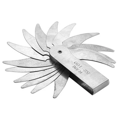 Image of Radius Fillet Gauge Stainless Steel External Internal Concave Convex Measuring Tool(R52 100MM)
