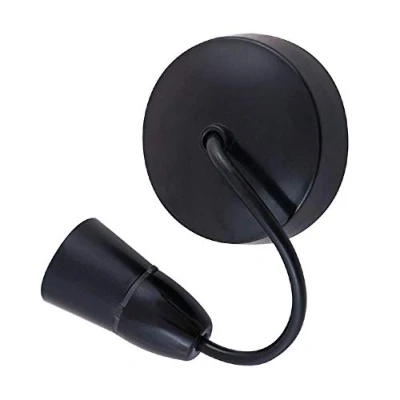 Image of selectric 6&quot; 100W T2 Black Ceiling Pendant Lampholder E27 ES